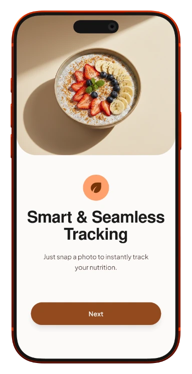 Onboarding screen — Smart & Seamless Tracking